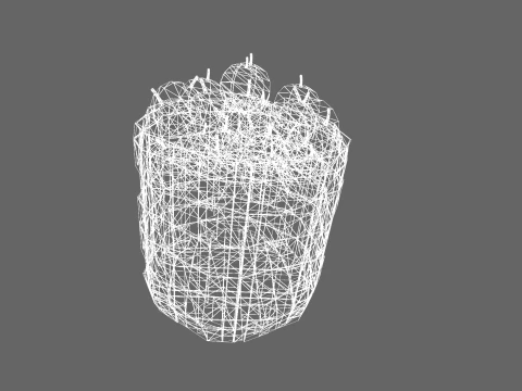 Low Poly Casual Apple Fruit Bascket 3D Model