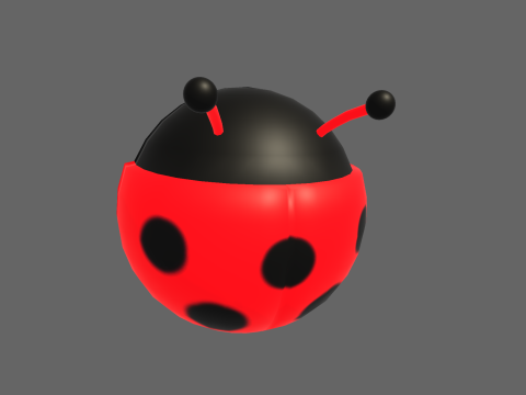 Low Poly Casual Ladybug Bag 3D Model