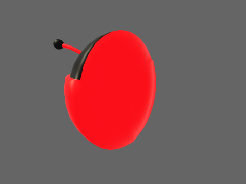 Low Poly Casual Ladybug Bag 3D Model