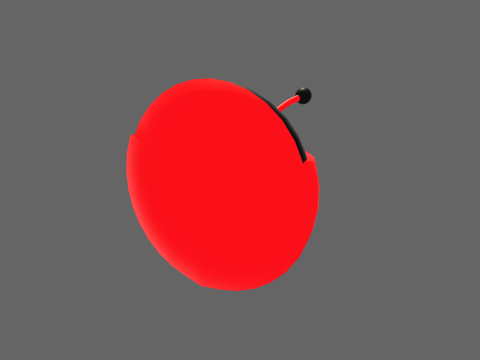 Low Poly Casual Ladybug Bag 3D Model
