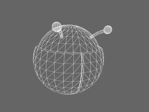 Low Poly Casual Ladybug Bag 3D Model