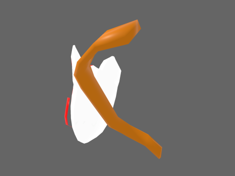 Low Poly Casual Fox Mask 3D Model