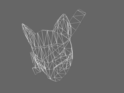 Maschera di volpe casual low poly Modello 3D