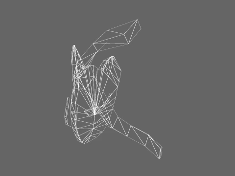 Maschera di volpe casual low poly Modello 3D