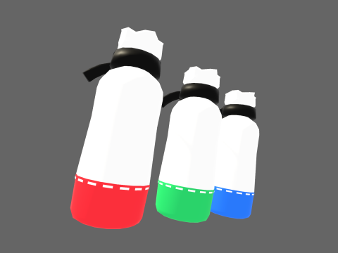 Low Poly Casual Karate Bag 3D मॉडल