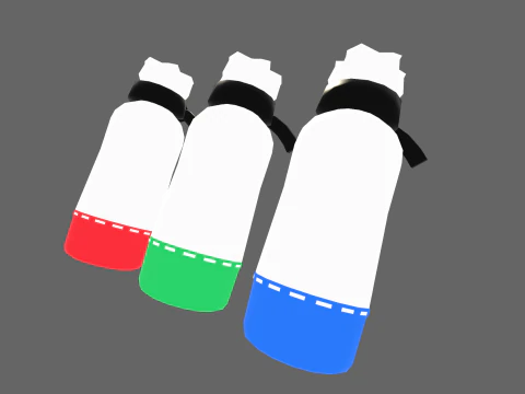Low Poly Casual Karate Bag 3D Model