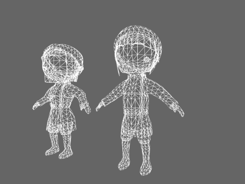 Low Poly Winter Girl - Fantasy Characters Pack Modelo 3D