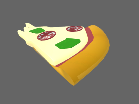 Low Poly Casual Pizza Modello 3D