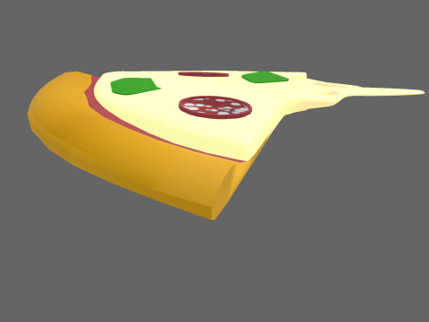 Low Poly Casual Pizza Modello 3D