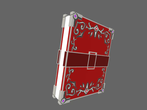 Low Poly Casual Magic Book 3D Model