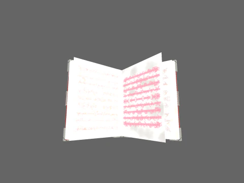 Low Poly Casual Magic Book 3D Model