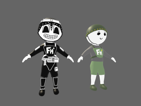 Low Poly Noob Soldier - Fantasy Characters Pack 3Dモデル