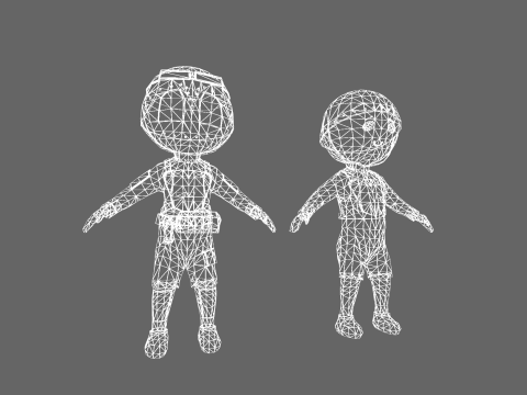 Low Poly Noob Soldier - Fantasy Characters Pack 3Dモデル