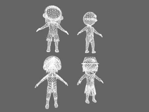 Low Poly 8 Profession - Fantasy Characters Pack 3D Model