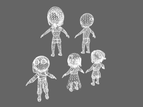 Low Poly 20 Casual Humanoids - Fantasy Characters Pack 3D Model