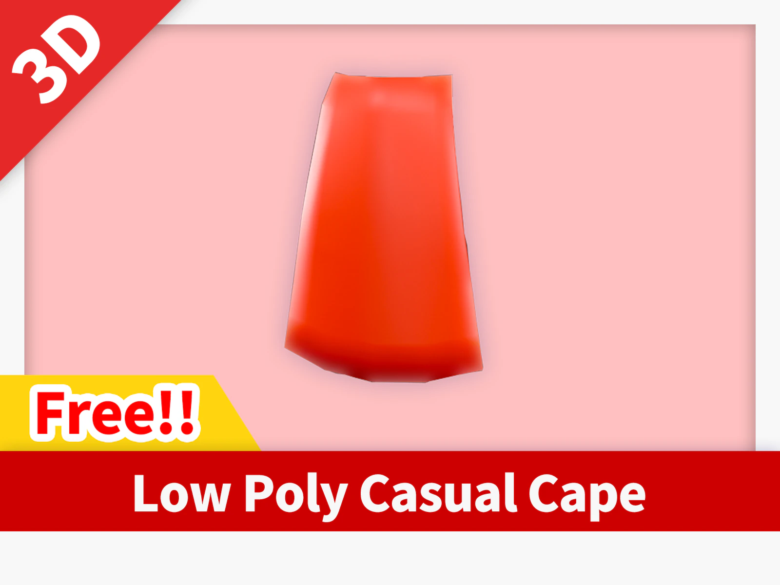 Capa Casual Low Poly Modelo 3D .c4d .max .obj .3ds .fbx .stl .blend