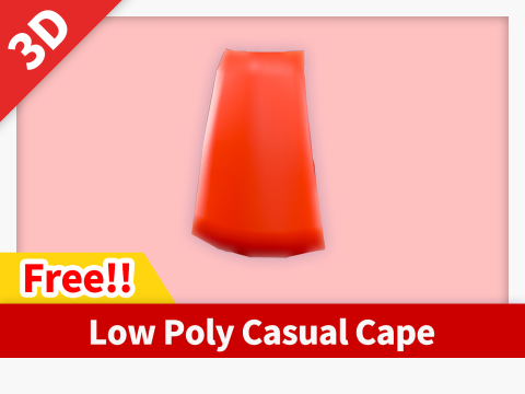 Low Poly Casual Cape 3D Model