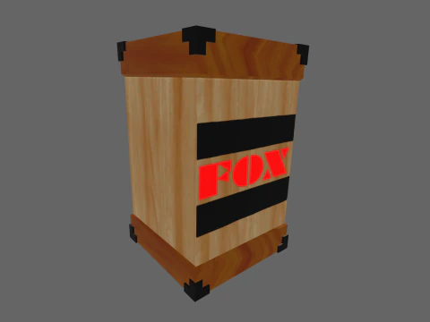 Low Poly Casual Wooden Rucksack 3D Model
