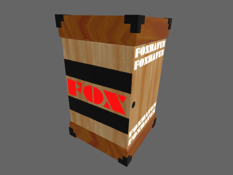 Low Poly Casual Wooden Rucksack Modelo 3D