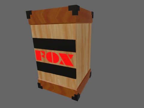Low Poly Casual Wooden Rucksack Modelo 3D