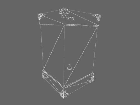 Low Poly Casual Wooden Rucksack Modelo 3D