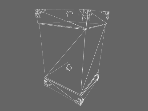 Low Poly Casual Wooden Rucksack 3D Model