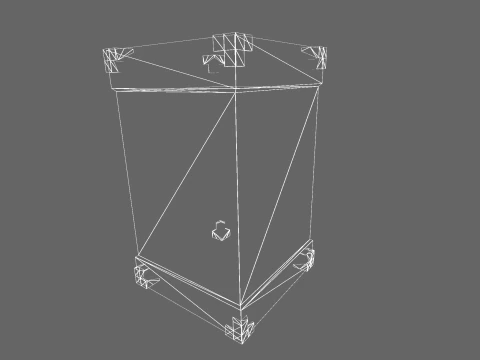 Low Poly Casual Wooden Rucksack 3D Model