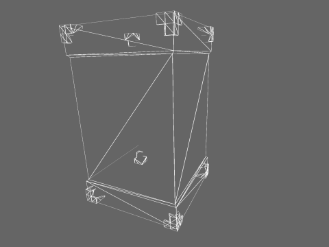 Low Poly Casual Wooden Rucksack Modelo 3D