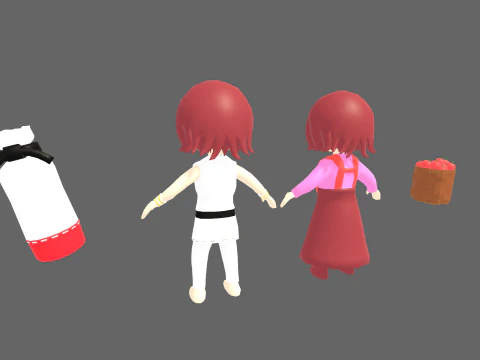 Low Poly Casual Girl Karate - Fantasy Characters Pack 3D Model