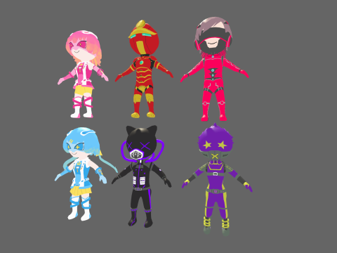 Low Poly 16 Heros - Fantasy Characters Pack 3D Модель