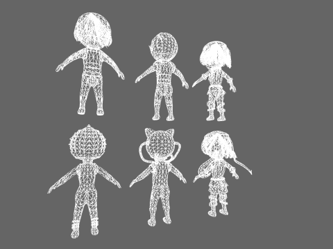 Low Poly 16 Heros - Fantasy Characters Pack 3D Модель