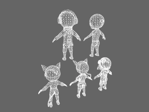 Low Poly 16 Heros - Fantasy Characters Pack 3D Model