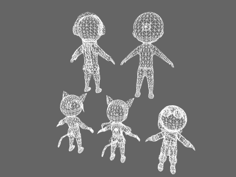 Low Poly 16 Heros - Fantasy Characters Pack 3D Модель