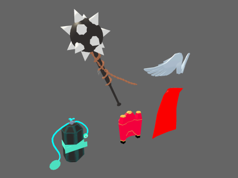 Low Poly 16 Heros - Fantasy Characters Pack 3D Модель