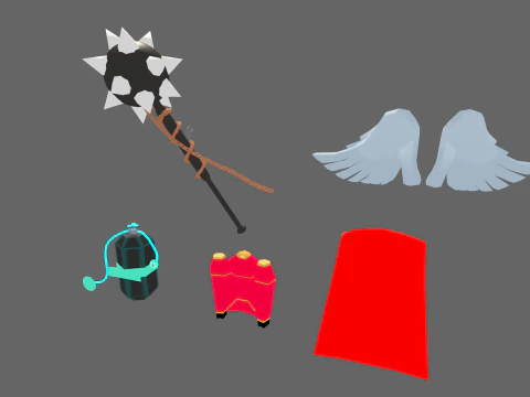 Low Poly 16 Heros - Fantasy Characters Pack 3D Model
