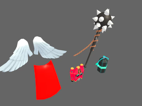 Low Poly 16 Heros - Fantasy Characters Pack 3D Model