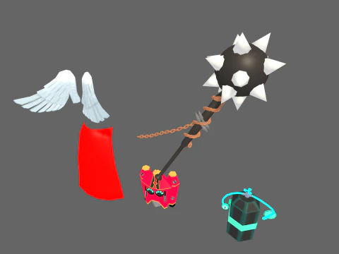 Low Poly 16 Heros - Fantasy Characters Pack 3D Model