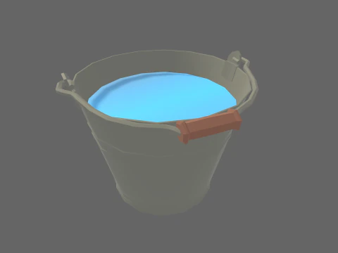Low Poly Casual Bucket 3D Model