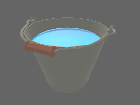 Low Poly Casual Bucket Modelo 3D