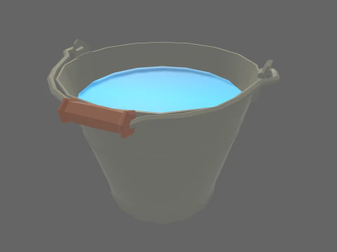 Low Poly Casual Bucket 3D Model