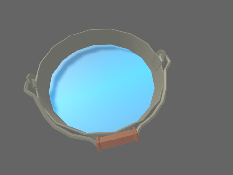 Low Poly Casual Bucket Modelo 3D