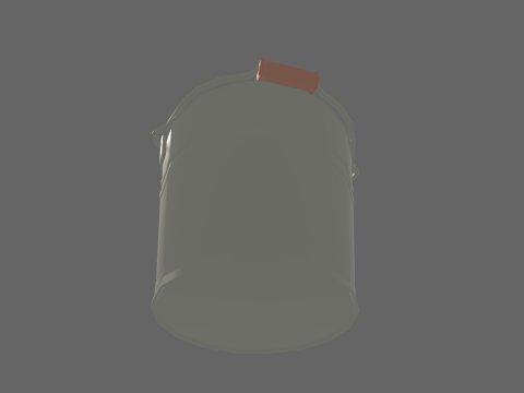 Low Poly Casual Bucket Modelo 3D