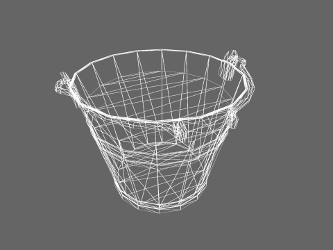 Low Poly Casual Bucket Modelo 3D