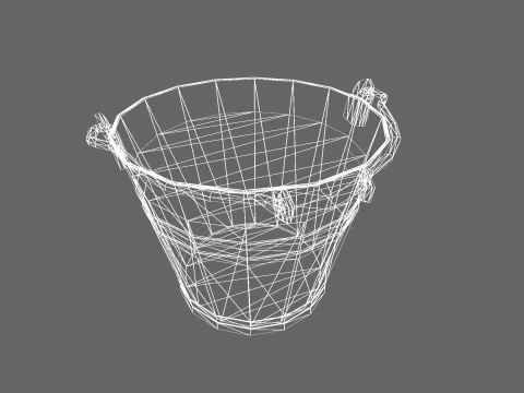 Low Poly Casual Bucket 3D Model