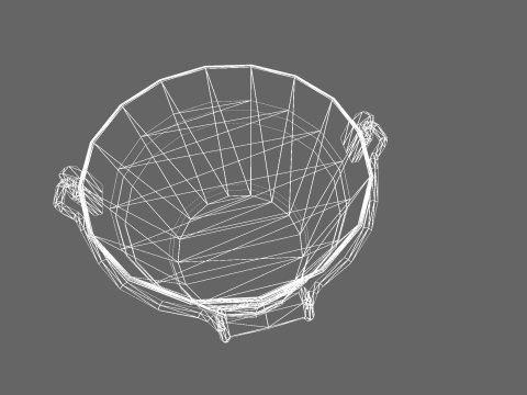 Low Poly Casual Bucket Modelo 3D