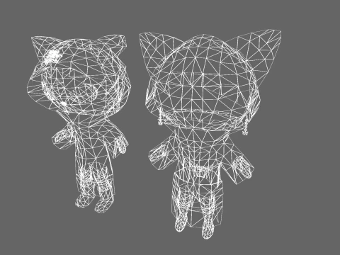 Low Poly Cool Cat - Fantasy Characters Pack 3D Model