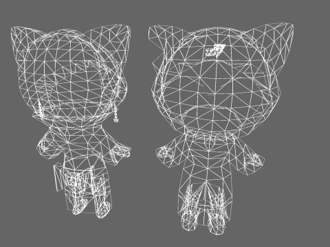 Low Poly Cool Cat - Fantasy Characters Pack 3D Model