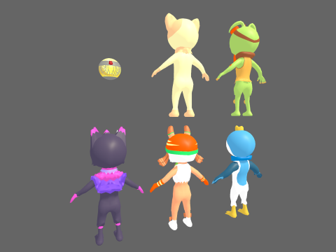 Low Poly Casual Monster Humanoid - Fantasy Characters Pack 3Dモデル