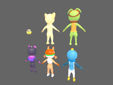 Low Poly Casual Monster Humanoid - Fantasy Characters Pack 3D Model