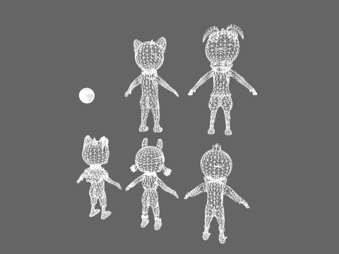 Low Poly Casual Monster Humanoid - Fantasy Characters Pack 3Dモデル